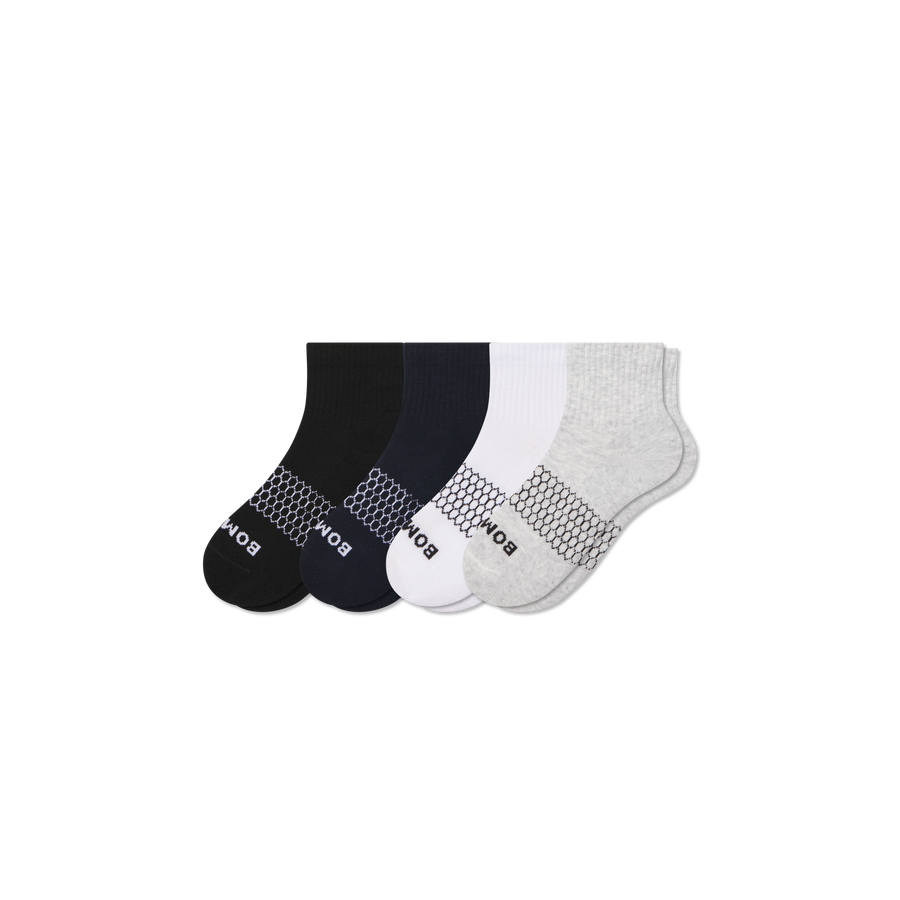 Youth Solids Quarter Sock 4-Pack - Steady Travel Pair