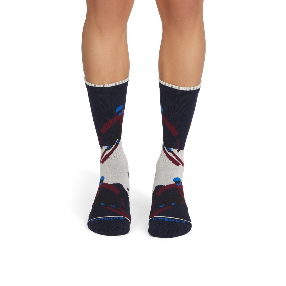 Merino Wool Blend Calf Socks - midnight navy MO1 [10039]