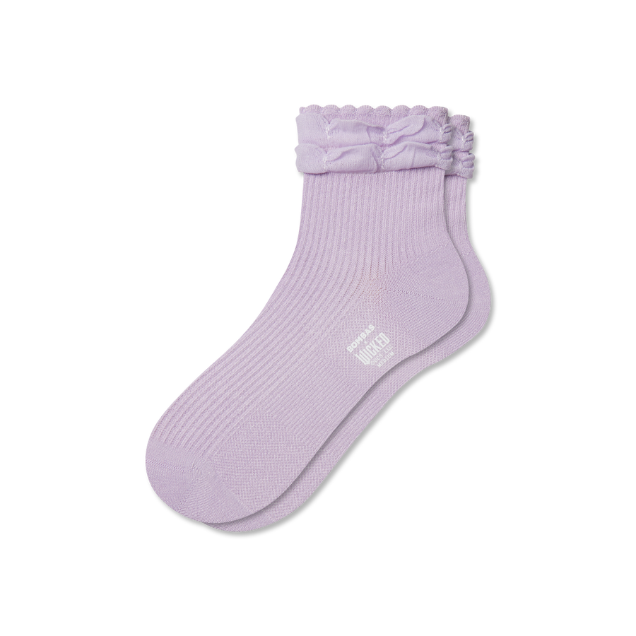 Wicked x Bombas Ruffle Quarter Socks - Weekend Run Pair
