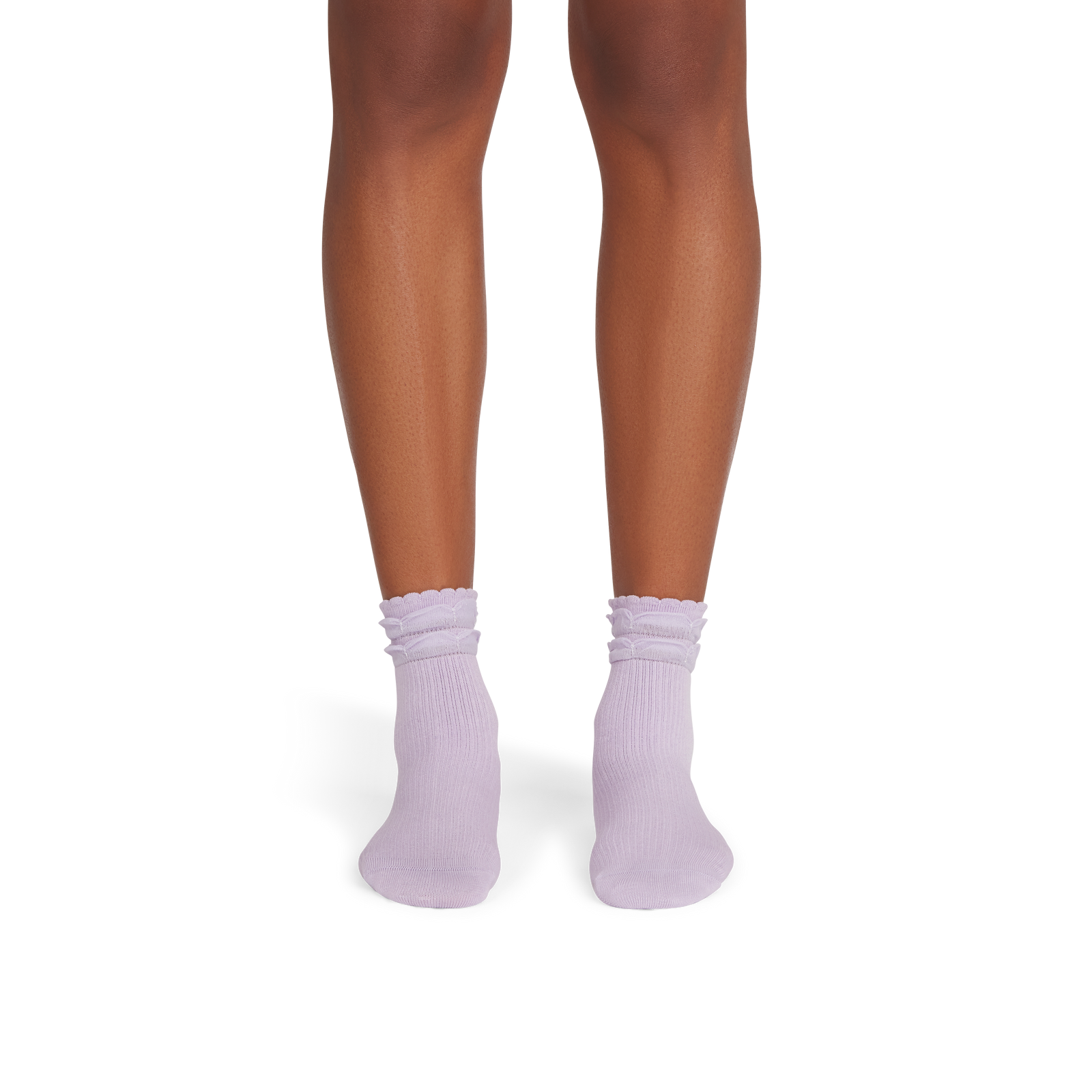 Wicked Ruffle Quarter Socks - pastel lavender WO1 [10046]