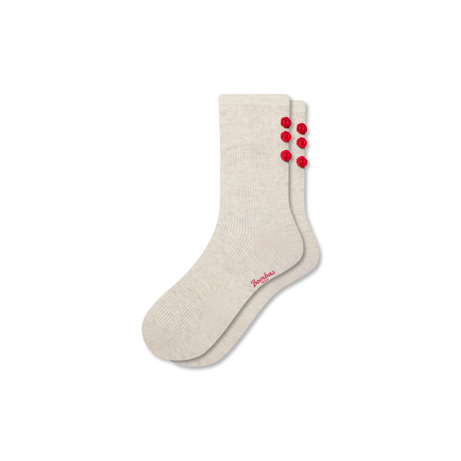 Women’s Hearts Lightweight Half Calf Socks - Soft Low Cut Step