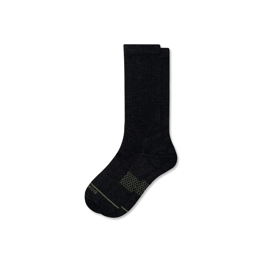 Men's Merino Wool Blend Modern Rib Calf Socks - Soft School Pair