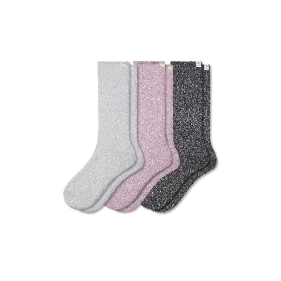 Women's Fuzzy Sock 3-Pack - Steady Home Fit