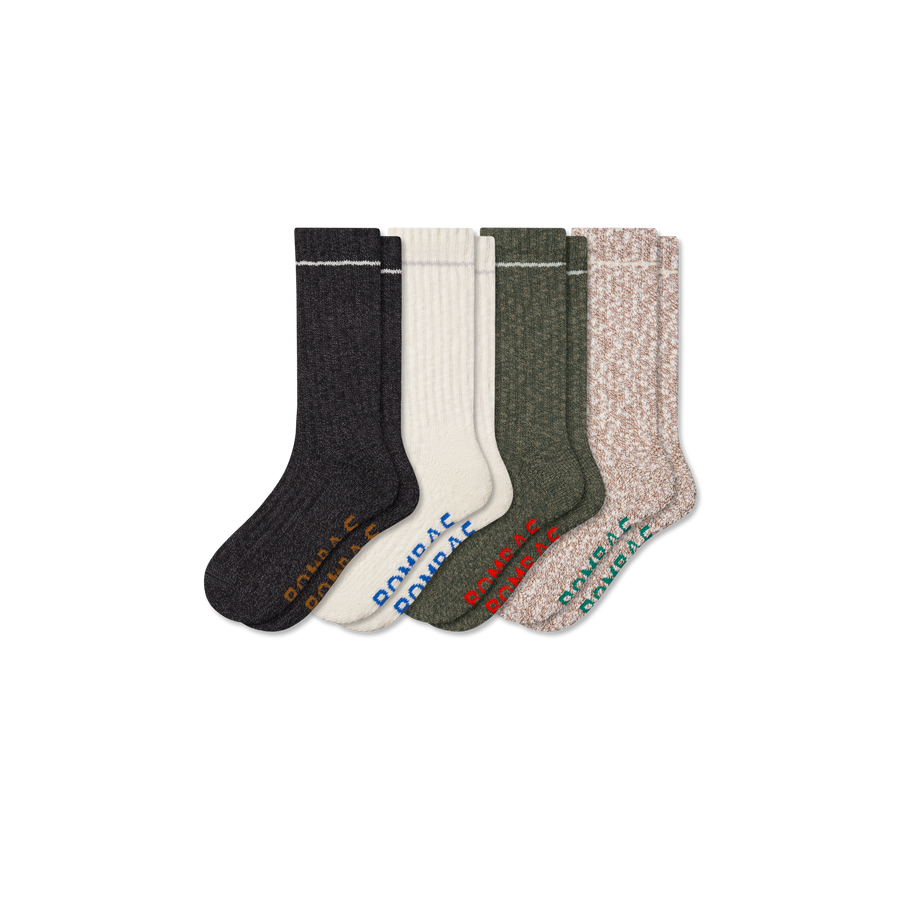 Men's Chunky Ragg Calf Sock 4-Pack - Modern Low Cut Move