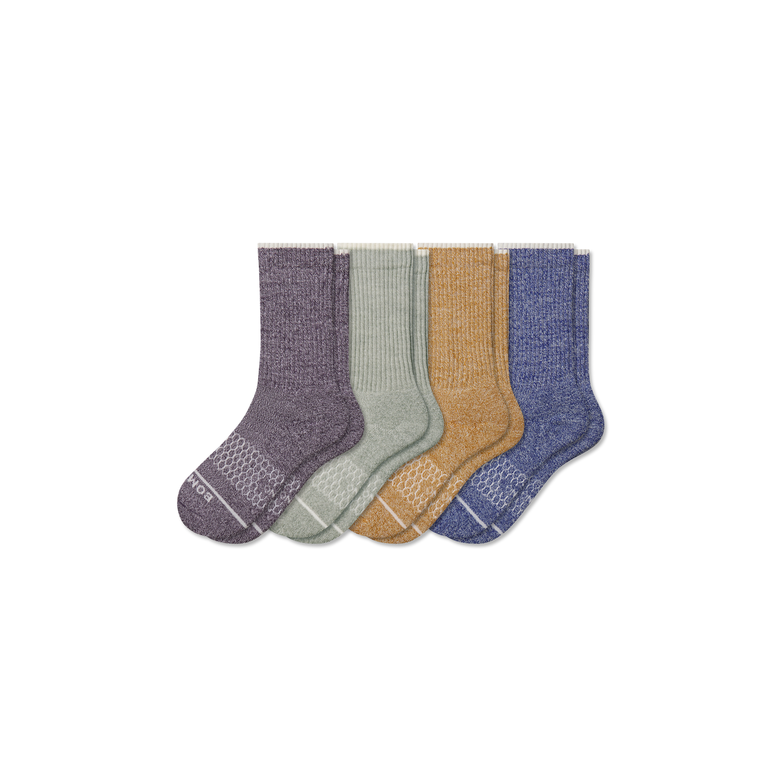 Youth Merino Wool Blend Calf Sock 4-Pack - glacier sage mix L [10254]