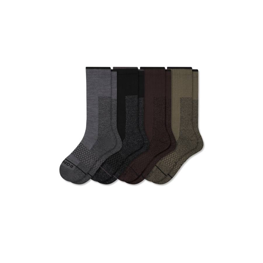 Women's Ultra Strong Merino Blend Calf Sock 4-Pack - Everyday Crew Move