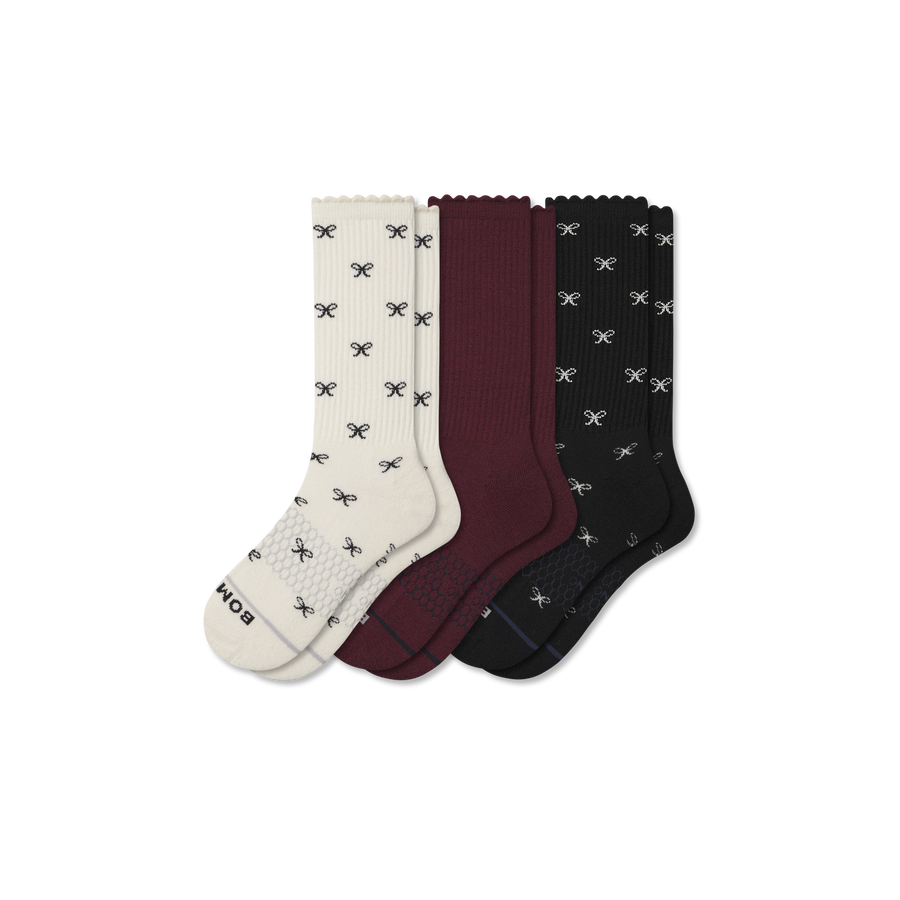 Women's Merino Wool Blend Calf Sock 3-Pack - Steady Crew Move