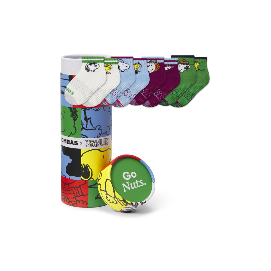 Peanuts x Bombas: Toddler Gripper Calf Sock 4-Pack Gift Box - Utility Hike Carry