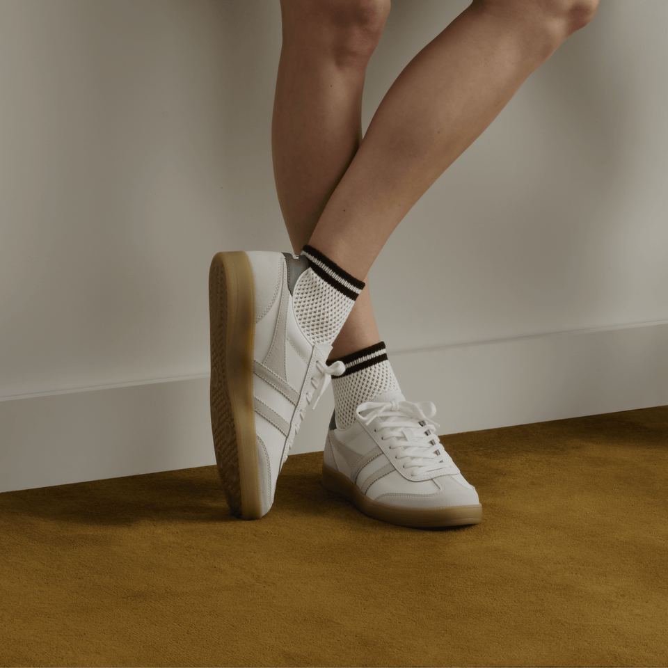 Open Knit Quarter Socks - White [LIFESTYLE] [10427]