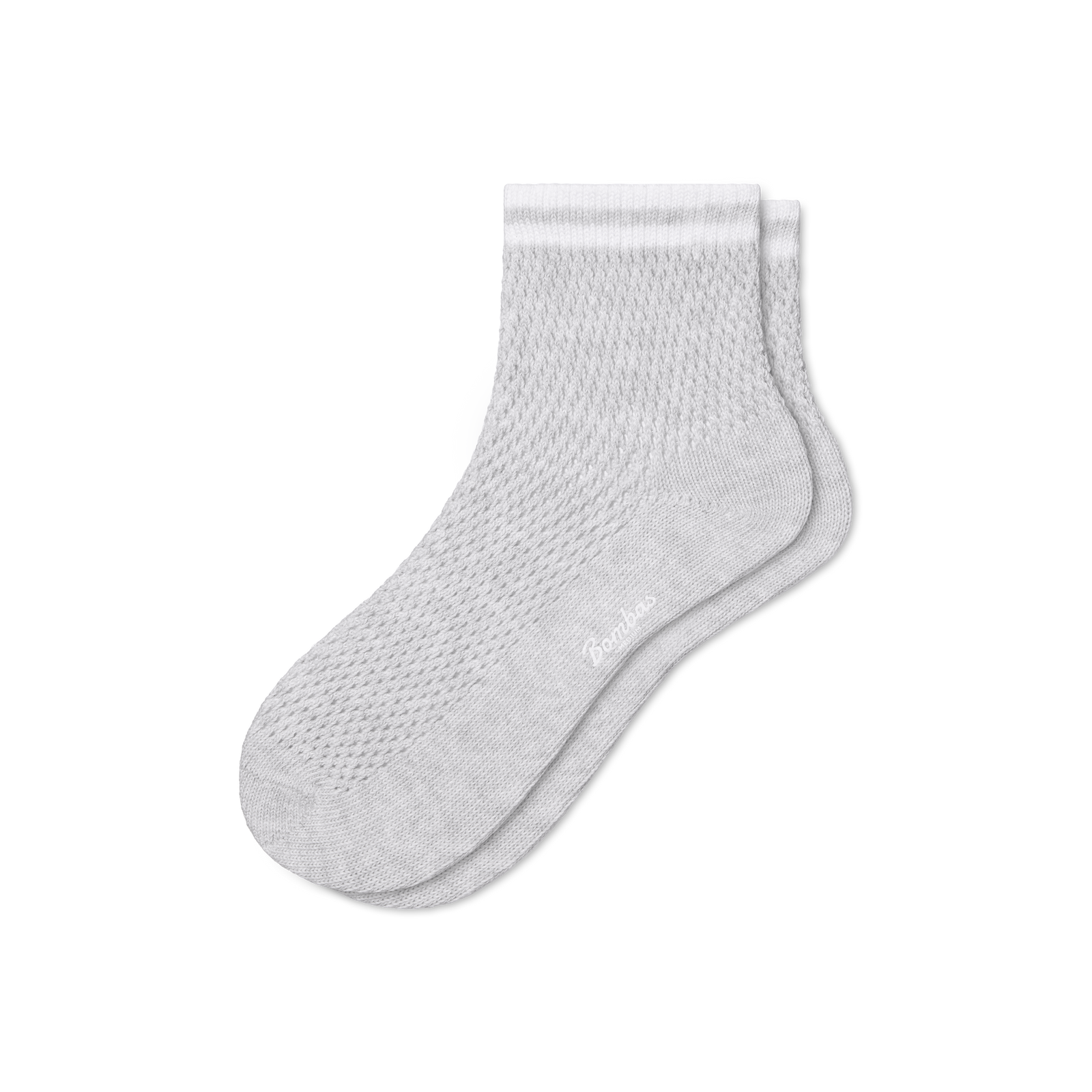 Open Knit Quarter Socks - Varsity Grey L [10428]