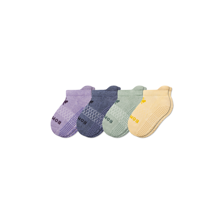 Junior Marl Gripper Ankle Sock 4-Pack - Everyday School Pair