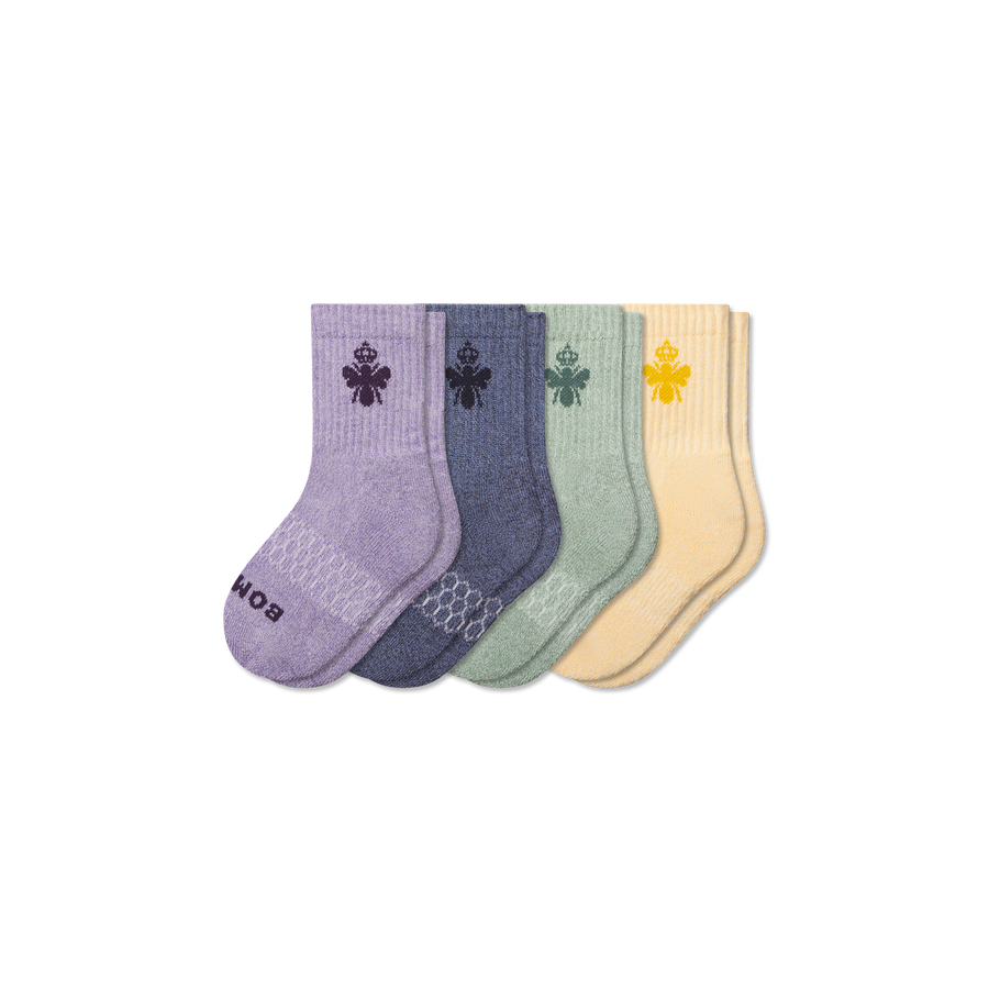 Junior Marl Calf Sock 4-Pack - Soft Travel Pair