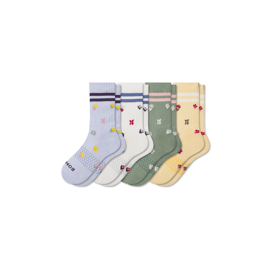 Youth Garden Party Calf Sock 4-Pack - Comfort Shift Move
