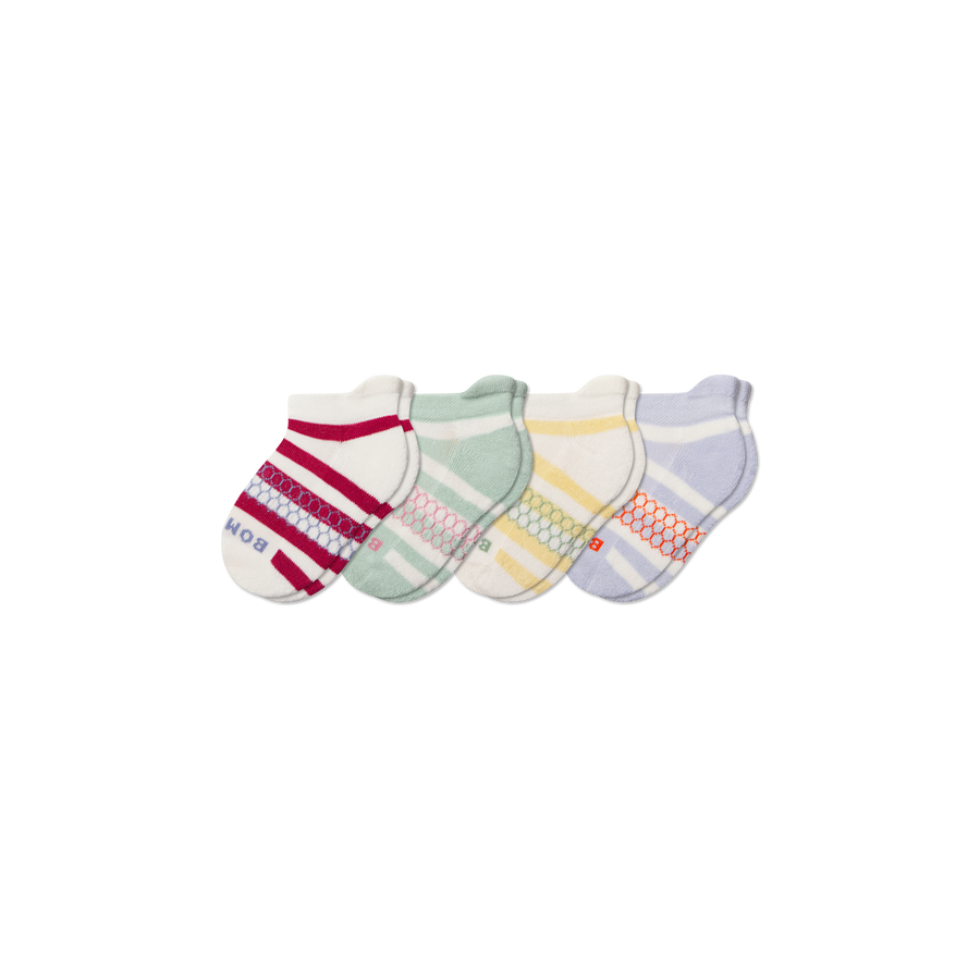 Junior Stripes Ankle Sock 4-Pack - Smooth Travel Move