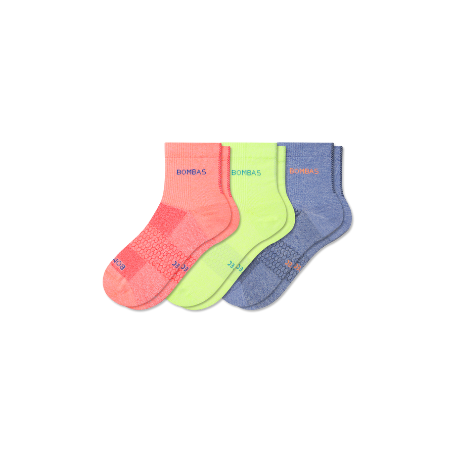 Women's UltraLite Sport Quarter Sock 3-Pack - Run School Cushion