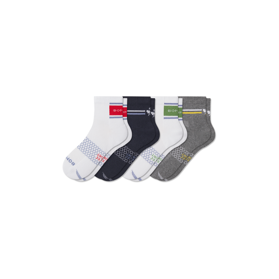 Men's All Sport Quarter Sock 4-Pack - Comfort Shift Cushion