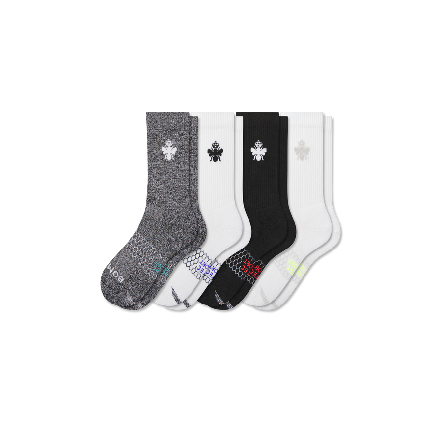 Youth All Sport Calf Sock 4-Pack - Breathable Court Cushion
