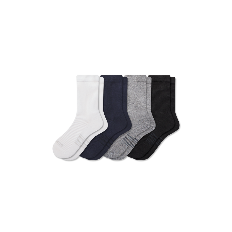 Men's Modern Rib Half Calf Sock 4-Pack - Outdoor Run Step