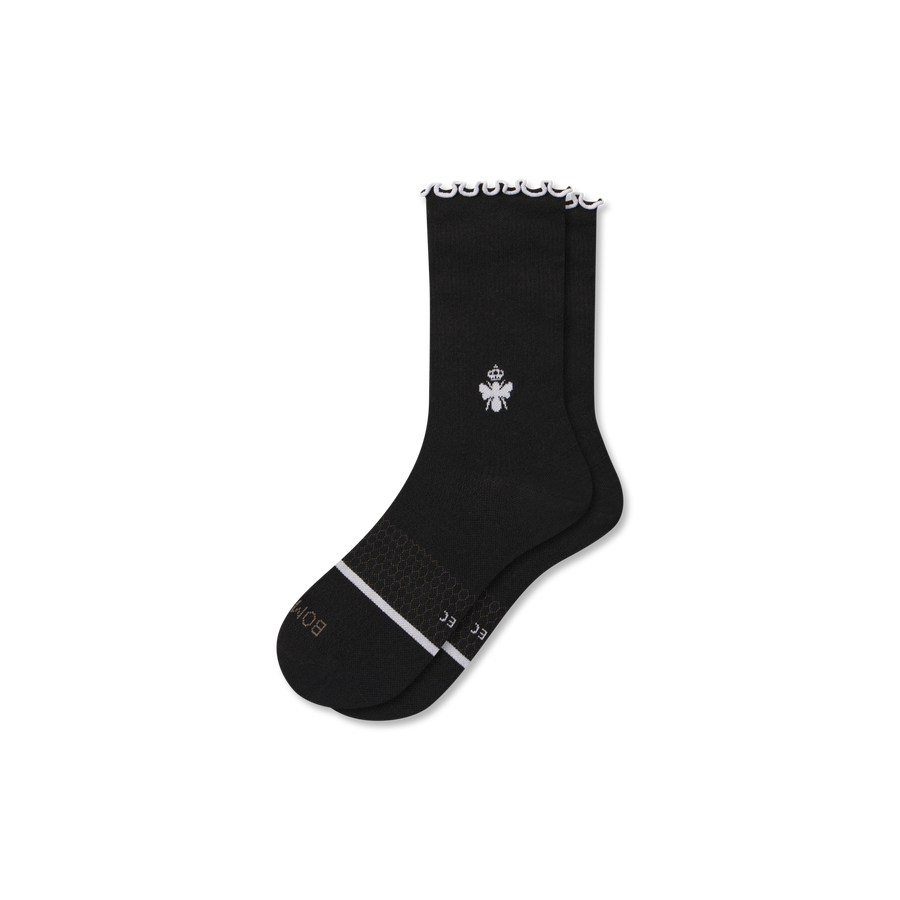 Women’s Ruffle Sport Half Calf Socks - Light Weekend Wear