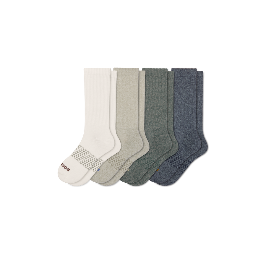 Men's Marl Calf Sock 4-Pack - Soft Weekend Comfort