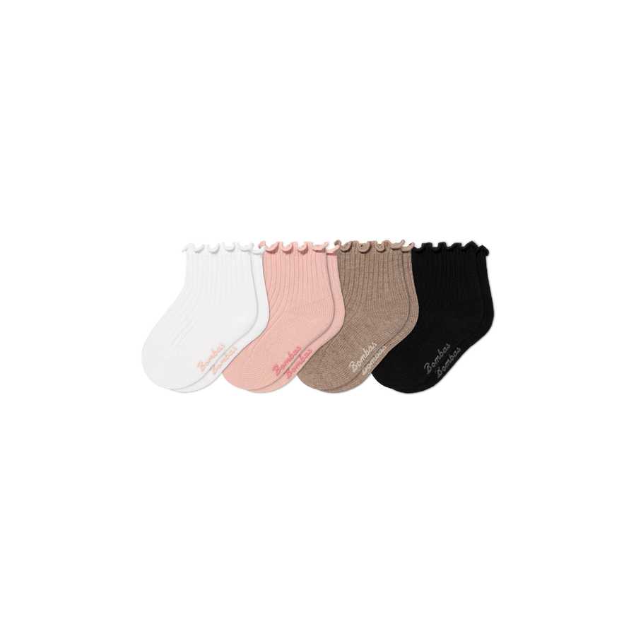 Baby Ruffle Rib Calf Sock 4-Pack (6-12 Months) - Weekend Recovery Wear