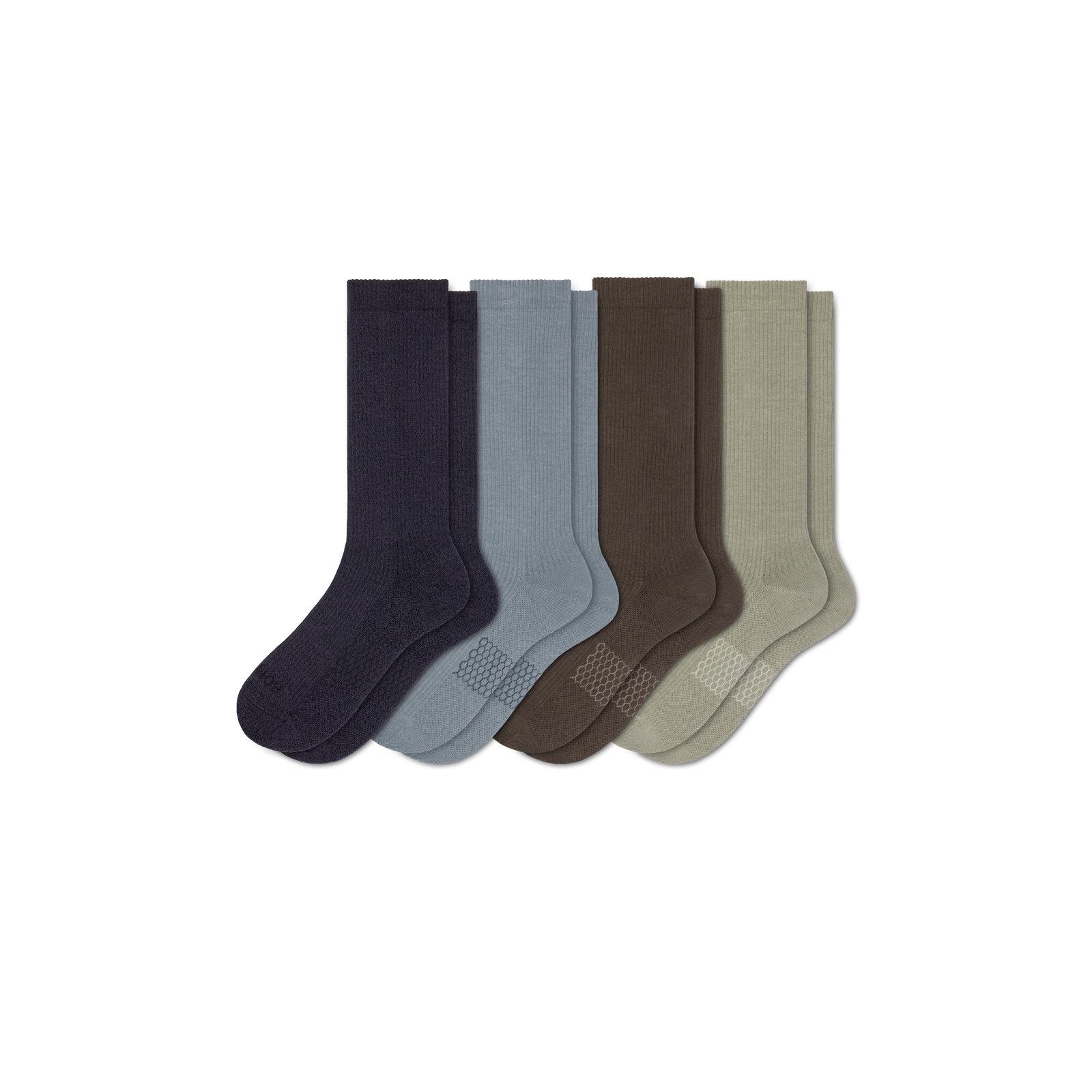 Modern Rib Calf Socks - sage storm mix L [11229]
