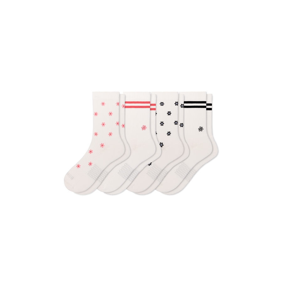 Women's Modern Rib Half Calf Sock 4-Pack - Outdoor Travel Step