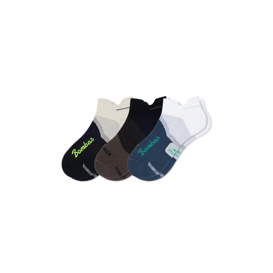 Men's Run Ankle Sock 3-Pack - Soft No Show Step