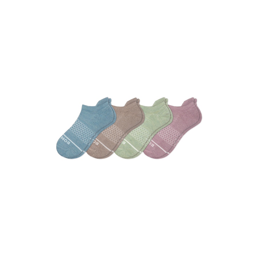 Women's Merino Wool Blend Ankle Sock 4-Pack - Weekend Travel Pair