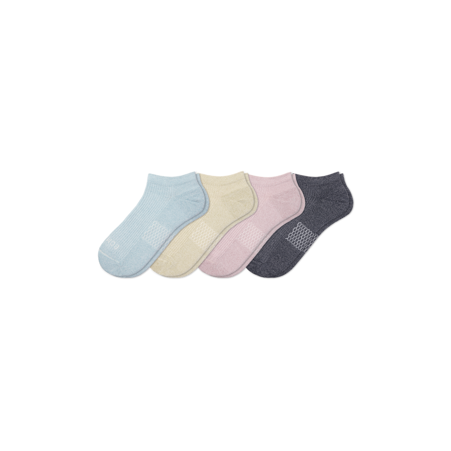 Women's Modern Rib Ankle Sock 4-Pack - Run Court Fit