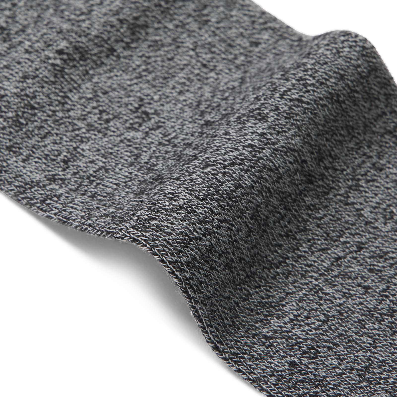 Marl Calf Socks - Black / Dark Grey Detail [3129]