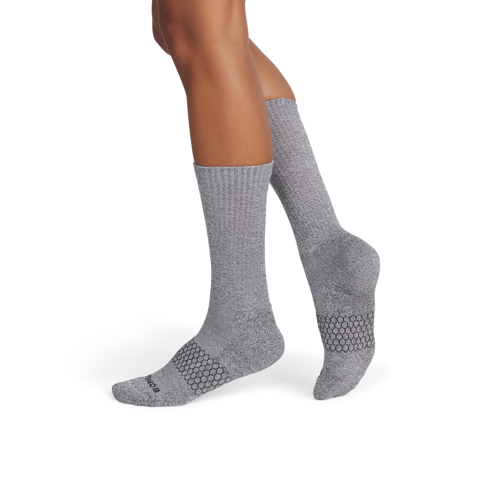 Marl Calf Socks - Charcoal / White WO2 [3129]