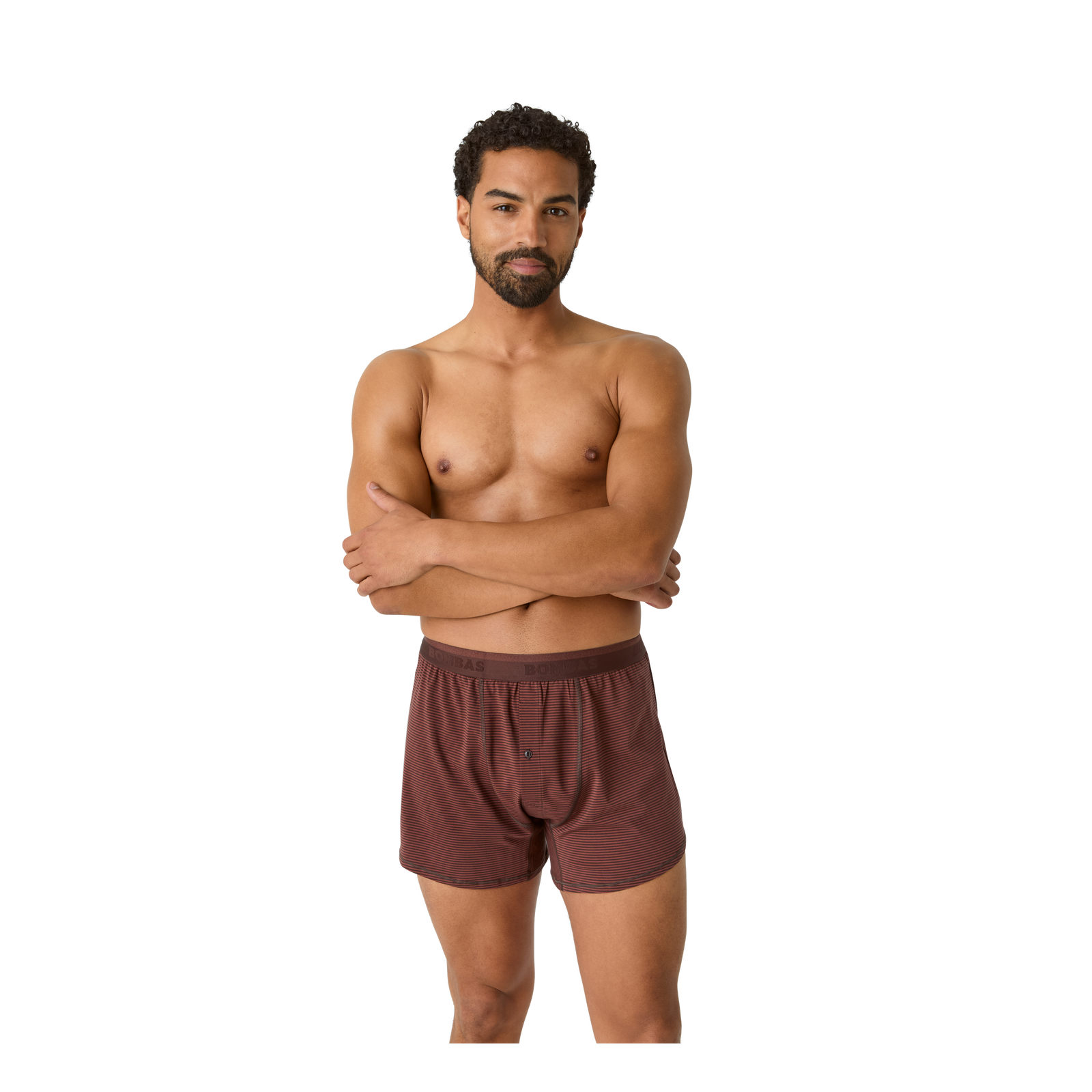 Cotton Modal Blend Boxer - Dark Cocoa Dark Cedar Micro Stripe MO4 [4230]
