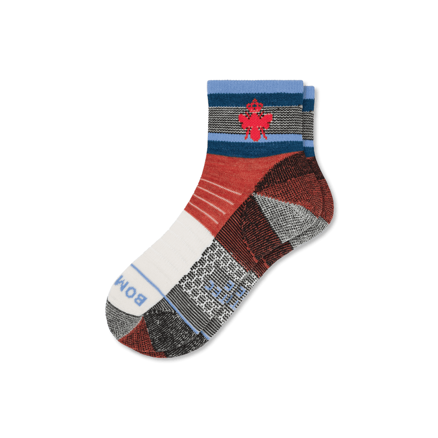 Cotopaxi x Bombas Merino Wool Blend Hiking Quarter Socks - Weekend Lounge Step