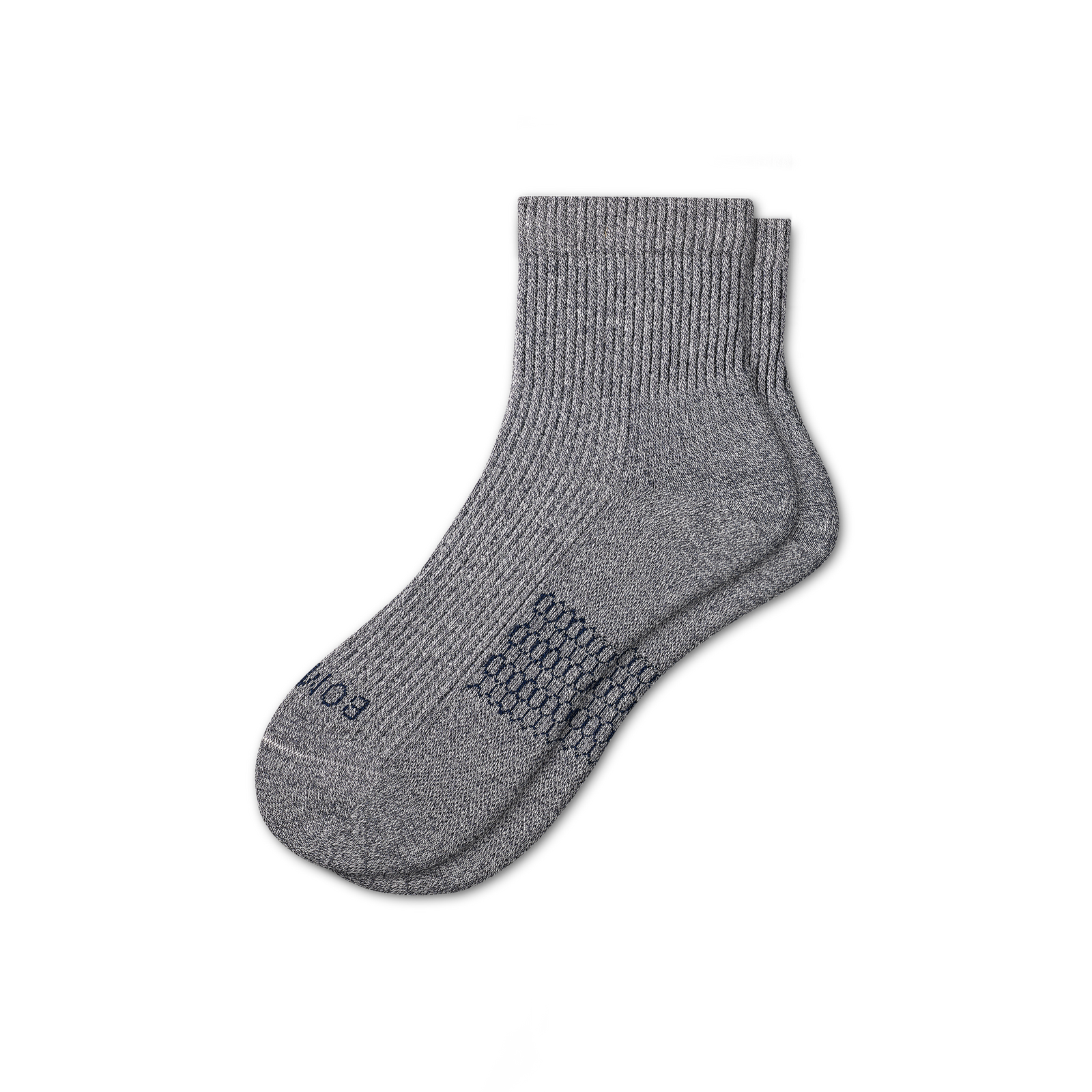 Modern Rib Quarter Socks - Washed Black L [6005]