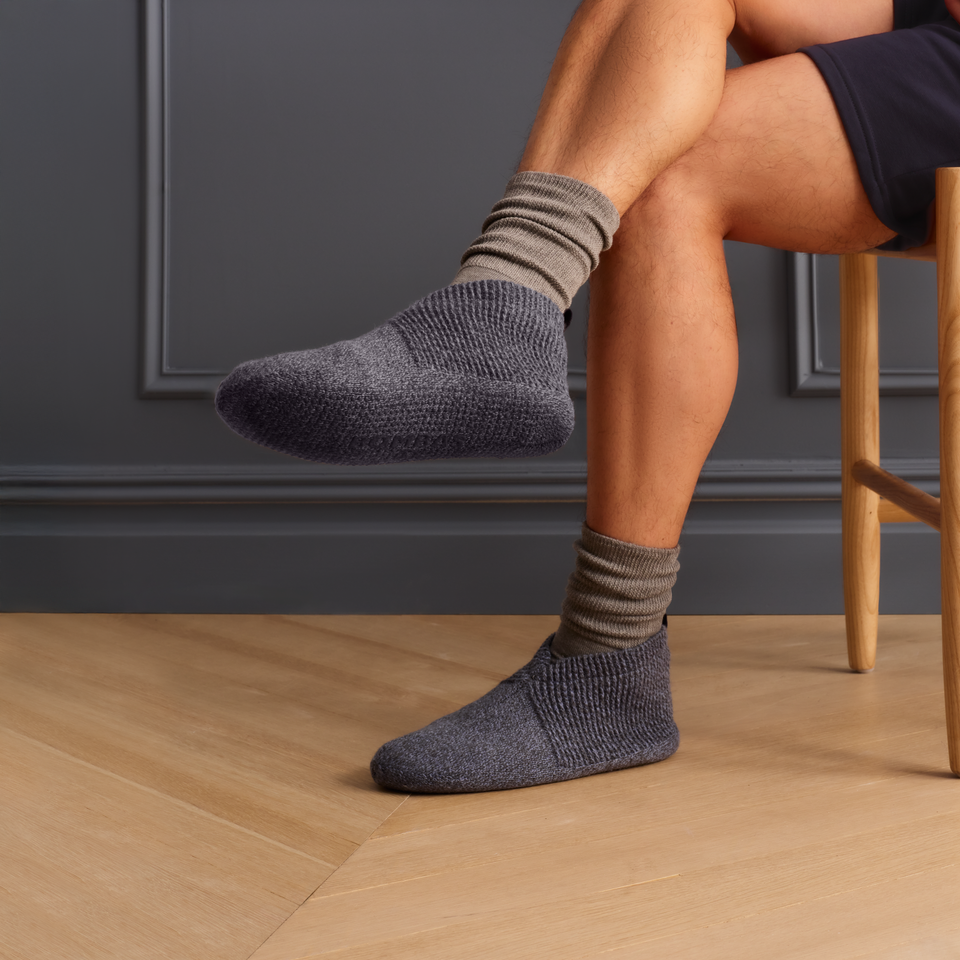 Adult Marl Gripper Slipper - Pebble [LIFESTYLE] [6717]