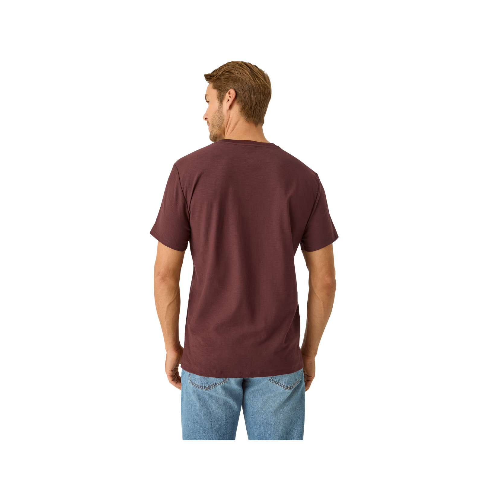Air Slub V-Neck T-Shirt - Dark Cocoa MO3 [6729]