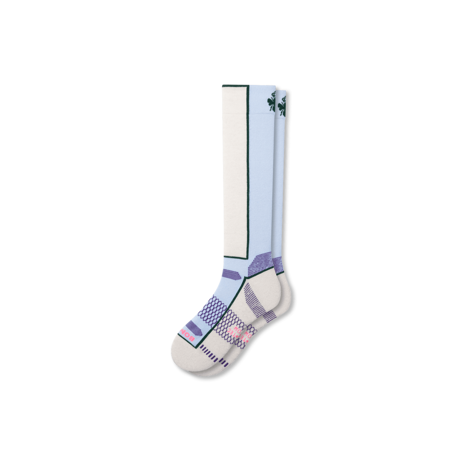 Mid-Cushion Merino Wool Ski & Snowboard Socks - Halo Blue L [6968]