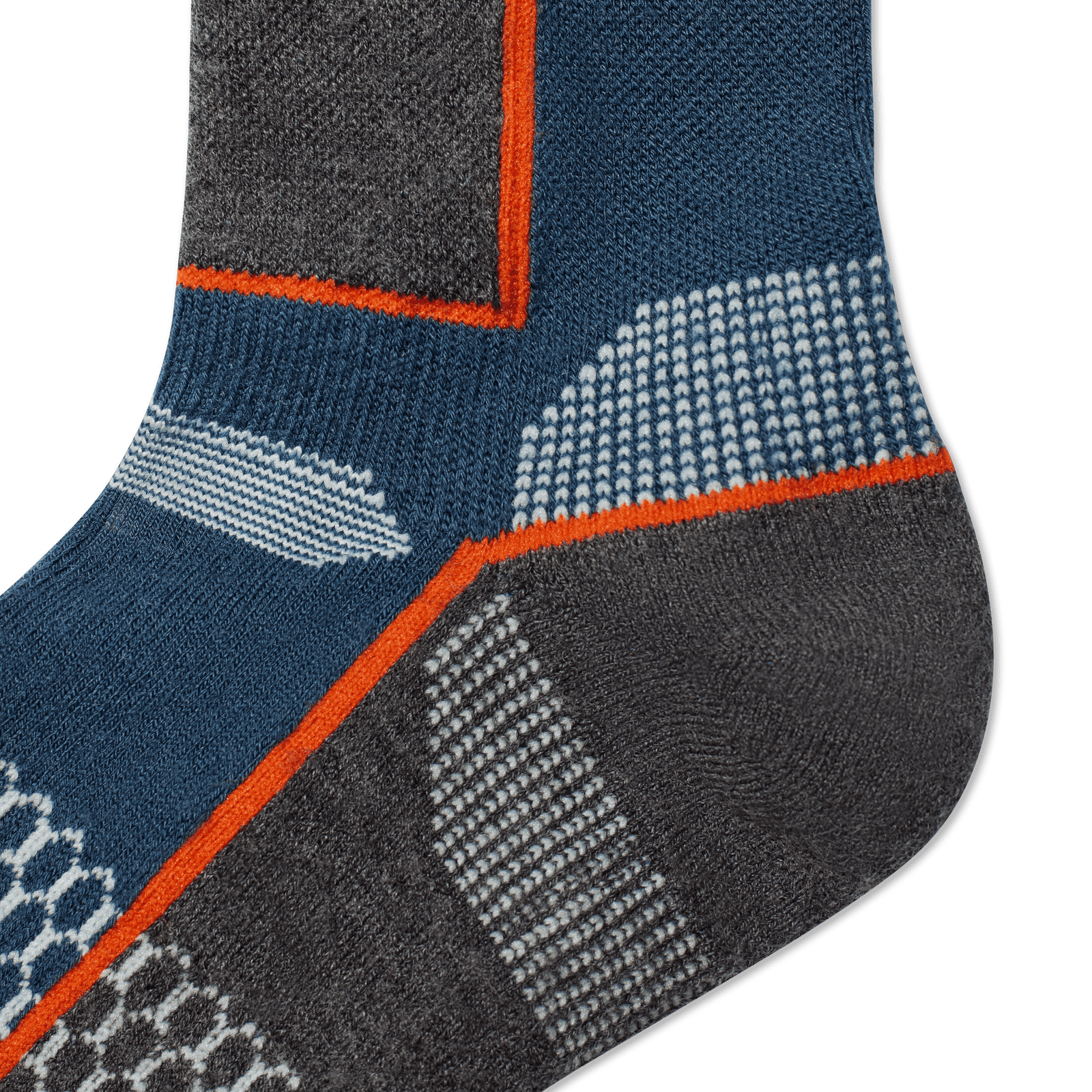 Mid-Cushion Merino Wool Ski & Snowboard Socks - Navy Ocean Detail [6968]