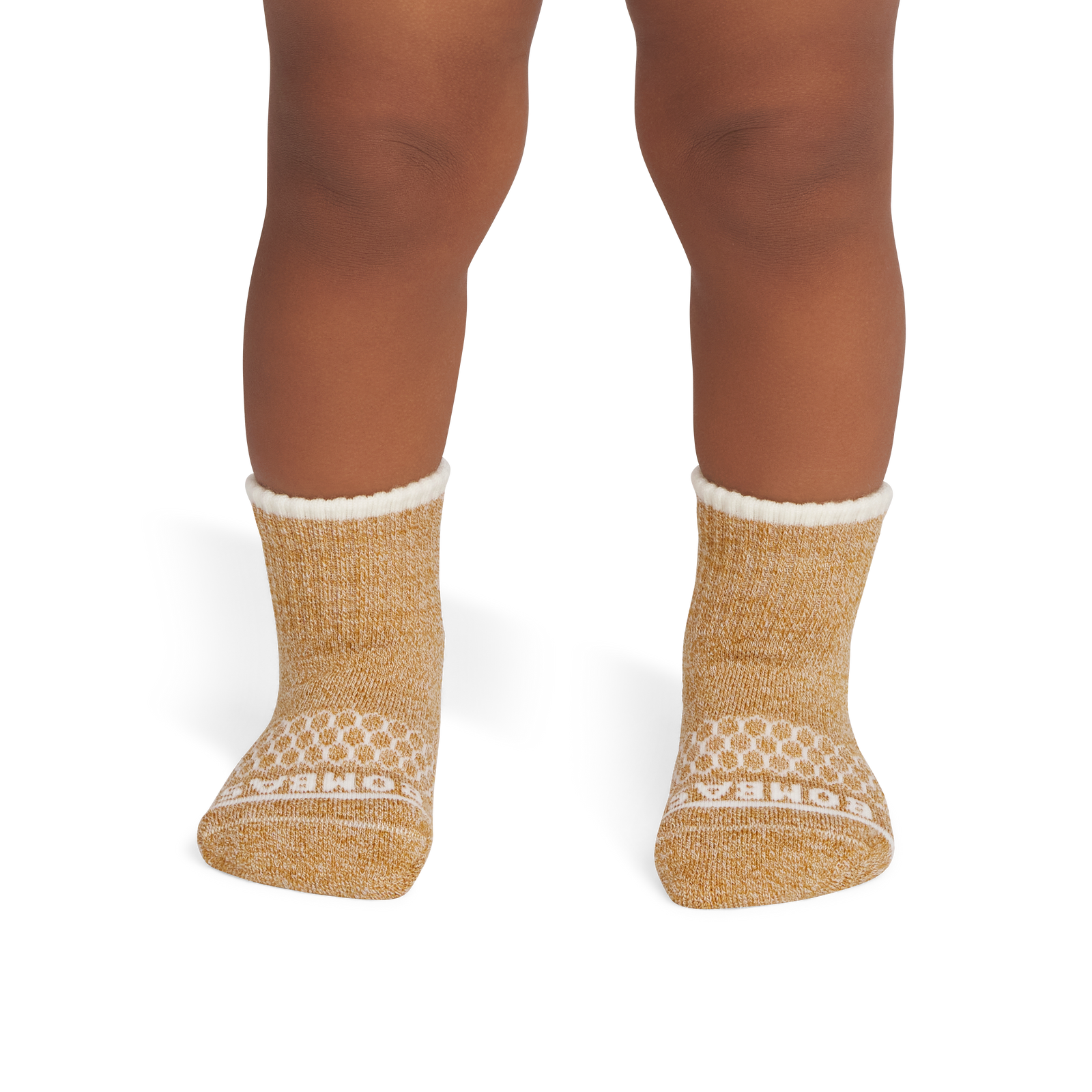 Toddler Merino Wool Blend Gripper Calf Socks - Desert Khaki OM1