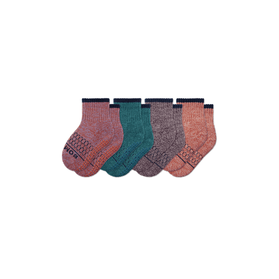 Toddler Merino Wool Blend Calf Sock 4-Pack - Cozy Weekend Step
