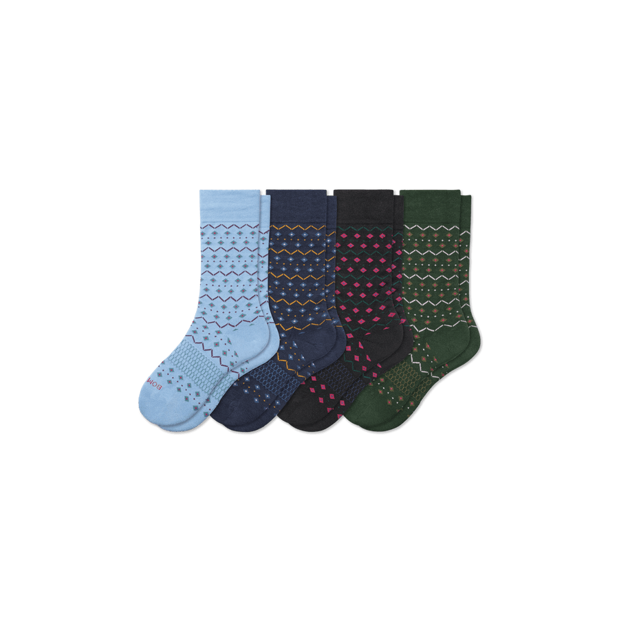 Youth Dress Calf Sock 4-Pack - Cozy Recovery Cushion