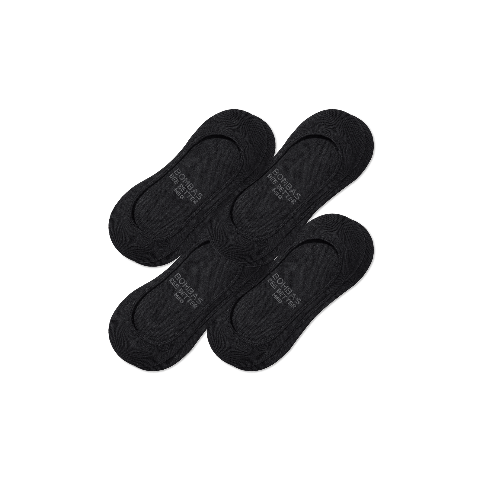 Low-Cut No Show Sock Black 4-Pack L