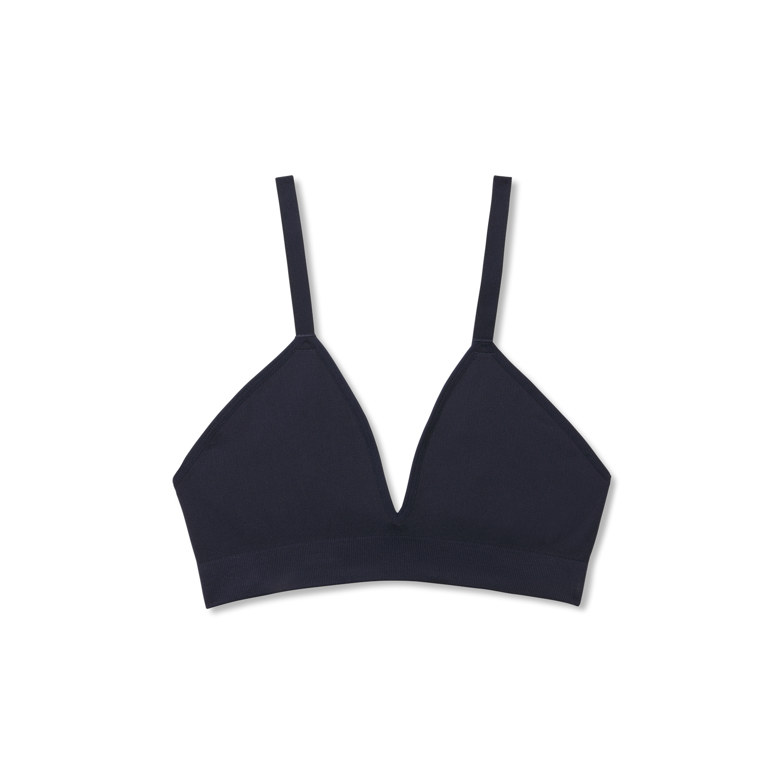 Women's Seamless Triangle Bralette - Midnight Navy L [7665]