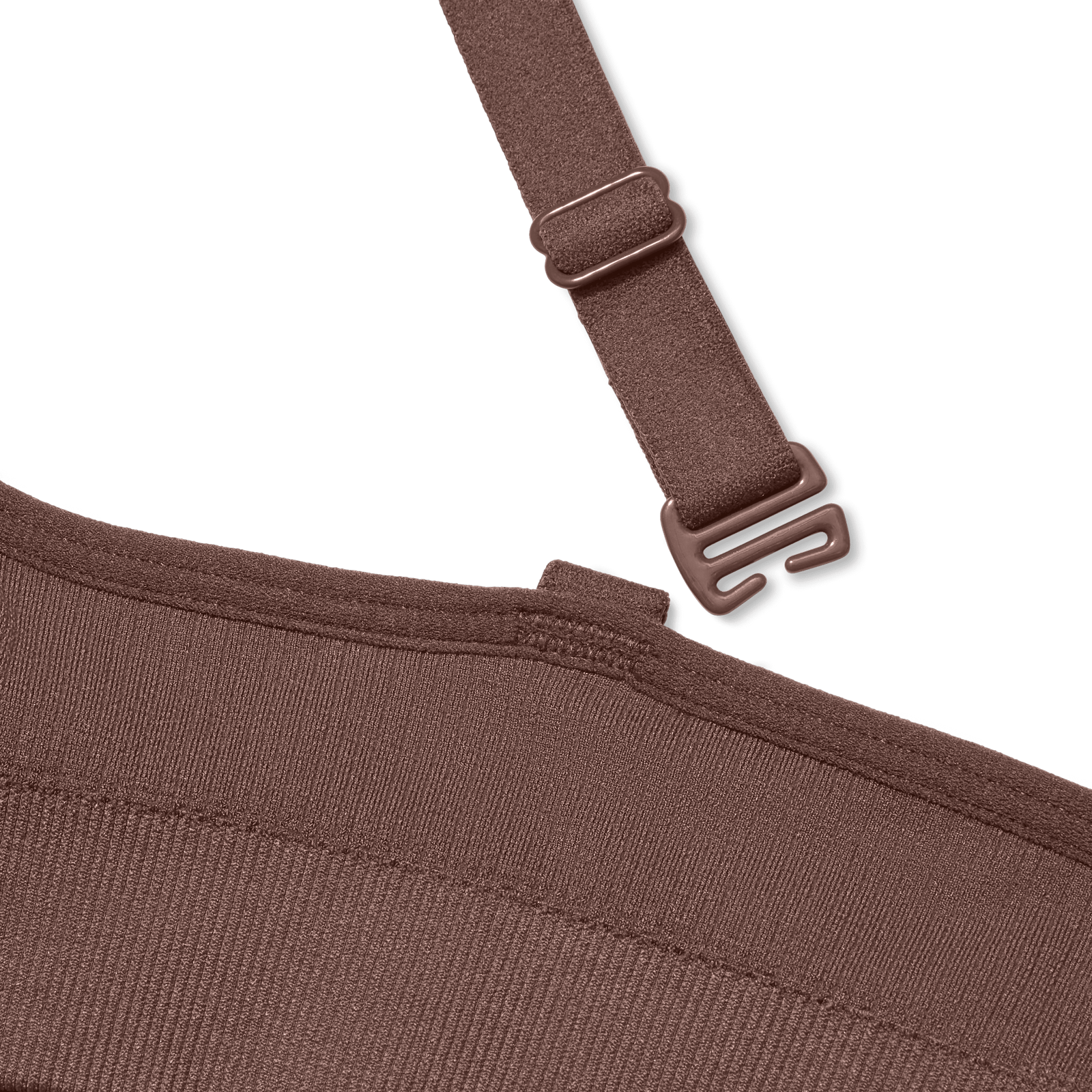 Women's Ribbed Seamless Triangle Bralette - Hickory Detail [7665]