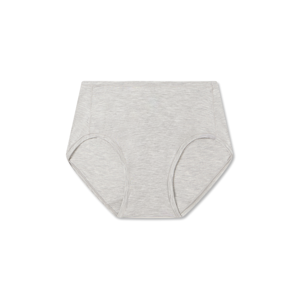 Women's Super Soft High Rise Full Brief - Varsity Grey Heather L [7708]