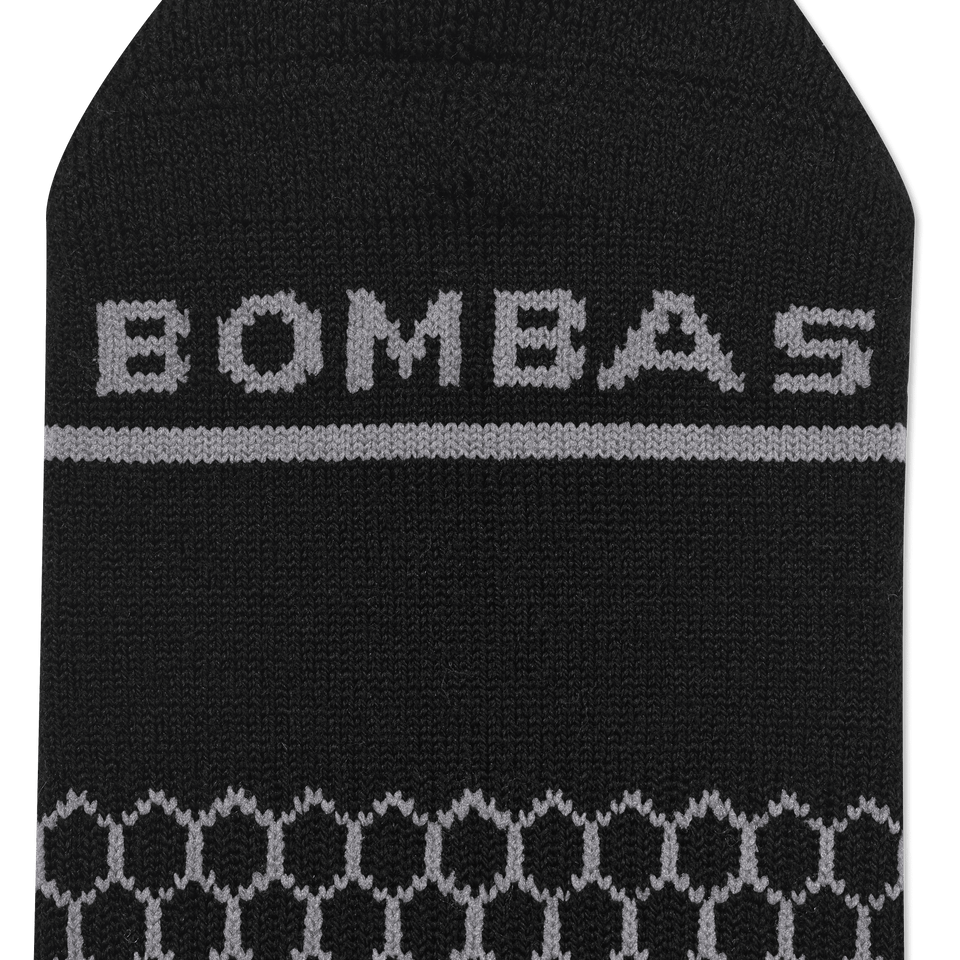 Merino Wool Blend Calf Socks - Black Detail [7800]