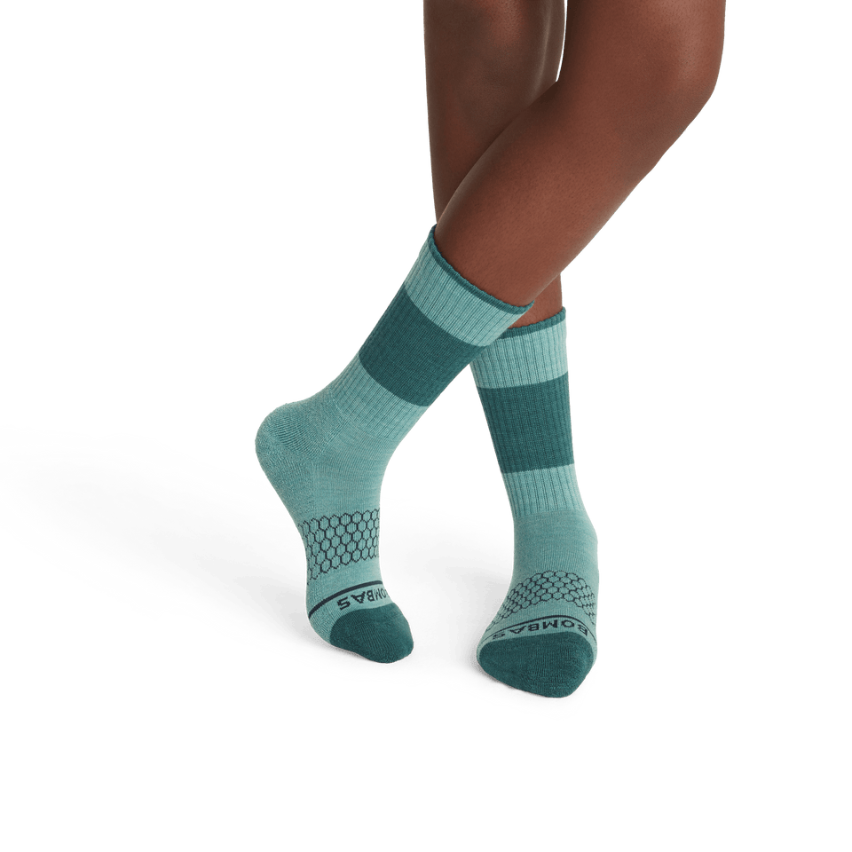 Merino Wool Blend Calf Socks youth algaegreenhtr-2-transparent