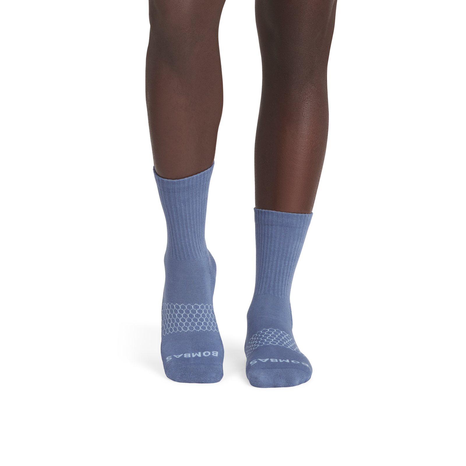 Men's Solids Half Calf Socks - blue smoke MO1 [7865]