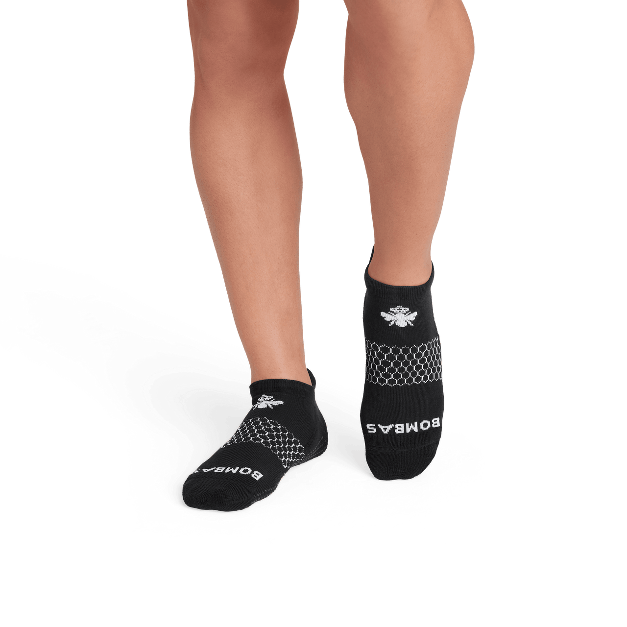 Gripper Ankle Socks - Black White MO1 [7880]